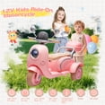 thumbnail image 4 of Dvsripa 12V Kids Electric Motorcycle,2 Seater Ride on 3 Wheel Scooter,Multi-function player,USB,Bluetooth,light,Backseat flip adult seat,Oversized Storage Box for kids Aged 3-6,Pink, 4 of 9