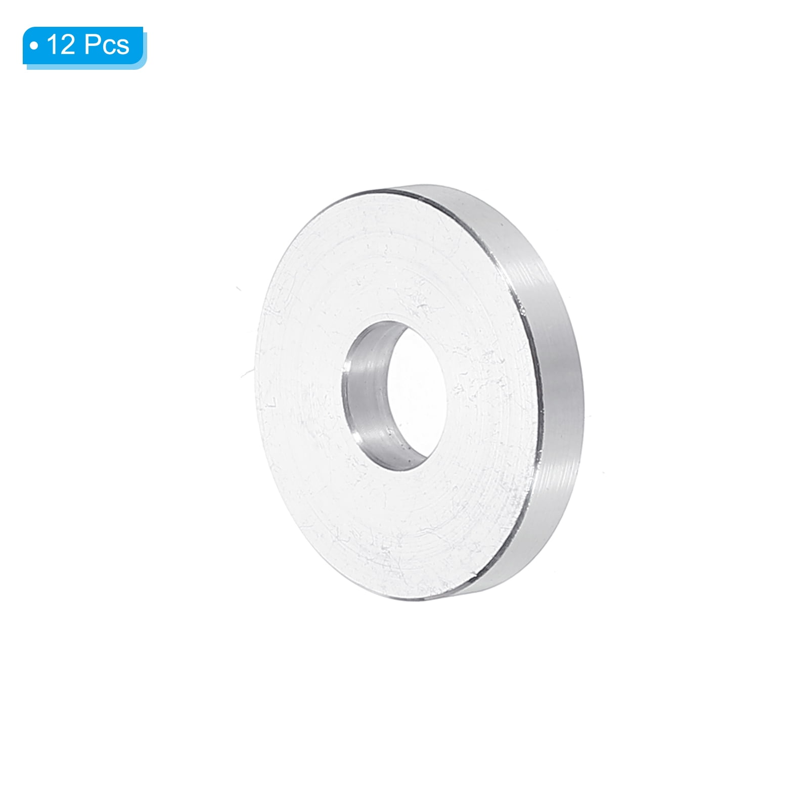 M8 Aluminum Spacers, 12 Pcs Metal Spacers Aluminum 8.5mm ID x 25mm OD x 5mm L Aluminum Spacer Screw Standoff Round for 5/16 or M8 Screw Bolts
