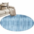 thumbnail image 2 of Round Area Rug 4 Ft, Blue Washable Non-Slip Circle Carpet for Living Room/Bedroom, Modern Abstract Art Ombre Striped Low-Profile Crawling Mats Collection Rugs for Indoor, 2 of 7