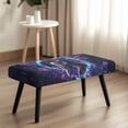 thumbnail image 2 of Jiueut Horse Heart Rose Print Dining Bench Cover, Dustproof Long Bench Seat Cushion Easy to Clean Rectangle Dining Chair Protection Universal Fit for Most Chairs, 2 of 7