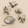 thumbnail image 4 of -Style Bagua Leaf Ring and Flower Chain Joint Ring Set - Unique Fashionable Accessories for, 4 of 8