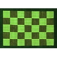 thumbnail image 1 of Ahgly Company Indoor Rectangle Checkered Green Modern Area Rugs, 2' x 3', 1 of 4