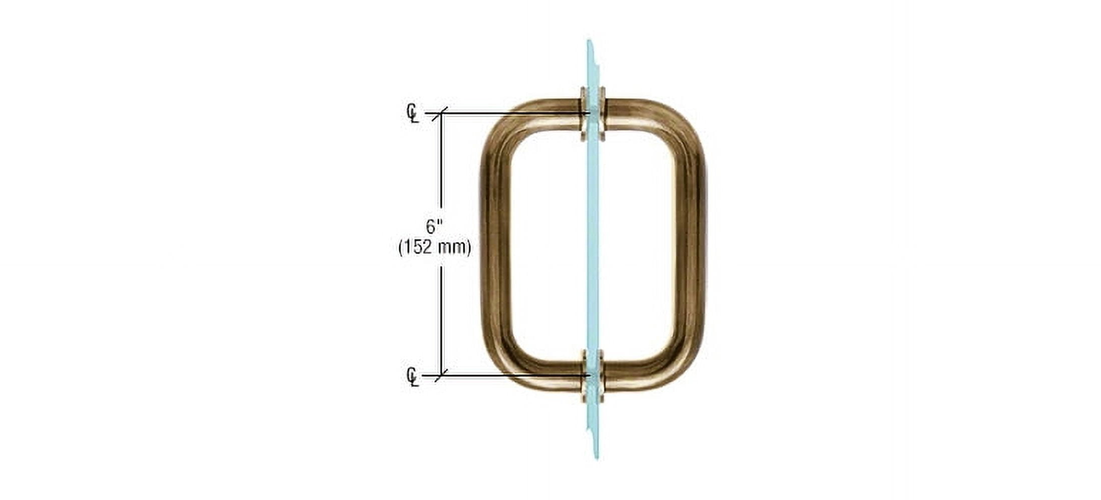 CRL SDPR6ABR Antique Brass 6" Tubular Back-to-Back 3/4" Diameter Shower Door Pull Handles