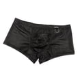 thumbnail image 3 of Pantalones Cortos de material cuero para Hombre con de Tiro Bajo, Ropa de Club, Baúl Elástico, Bóxer Negro (tamaño 4), 3 of 8