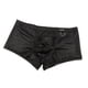 thumbnail image 3 of Shorts de piel sintética para hombre, estilo botín, elásticos, negros, talla XXL, 3 of 8