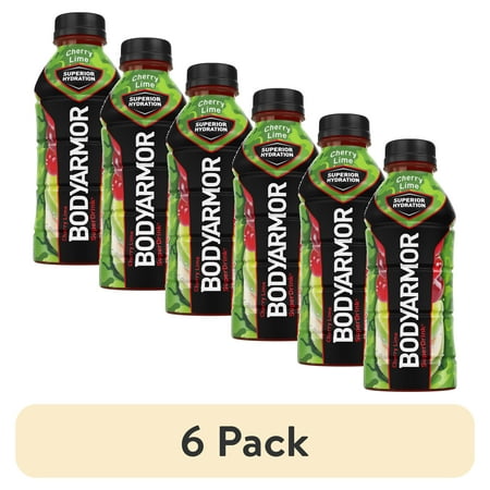 (6 pack) BODYARMOR Cherry Lime Electrolyte Sports Drink, 16 fl oz Bottle