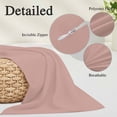 thumbnail image 3 of Pink Pure Color Body Pillow Covers 20"x54", Aesthetics Contemporary Luxury Soft Brushed Microfiber Breathable Throw Pillow Covers, Pillowcase with Zipper for Couch Sofa Bedroom Living Room, 3 of 9