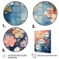 thumbnail image 3 of Designart "Japan Landscapes with Blooming Trees in Blue I" Floral Framed Wall Art - Modern Blue Abstract Floral Entryway Framed Wall Art, 3 of 6