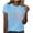 Light Blue, variant on Staron Women's Casual Printed Short Sleeve Round Neck T-Shirt Funny Graphic Tee Loose Comfy Festival Top, Black 3XL