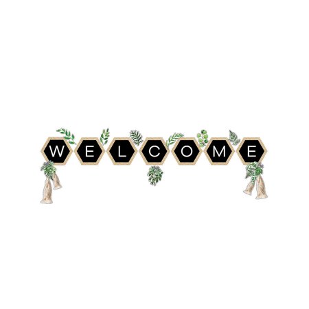 UPC: 0044222289591 | Fun Express Simply Boho Welcome Bulletin Board Set – 20 Pc
