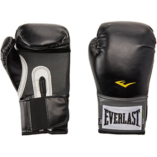 Pro Style Power Training Boxing Gloves in White/Black Everlast 12oz 