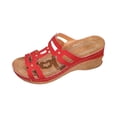 thumbnail image 2 of YOUYEDIAN Orthopedic Sandals for Women Arch Support Flat Wedge Sandals Wide Width Non Slip Slip on Hiking Shoes Comfort Orthopedic Shoes, 2 of 8