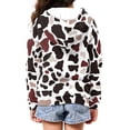 thumbnail image 4 of Xoenoiee Brown Cow Kids Hoodies Zip Up Jacket with Pocket for Boys Girls 6-7 Years Teens Long Sleeve Hooded Sweatshirt Fall Winter Active Wear Athletic Coat, 4 of 7
