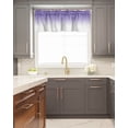 thumbnail image 5 of Kitchen Cafe Valance Curtain for Small Windows,Purple and White Color Ombre Rod Pocket Short Valances Minimalist Gradient Modern Art Window Treatment Panel for Living Room/Bedroom/Bathroom,54x18in, 5 of 9