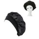 thumbnail image 3 of Gorro de satén para dormir, gorro para el pelo, gorro ancho negro para dormir, gorro de satén, funcionalidad de alta precisión, 3 of 8