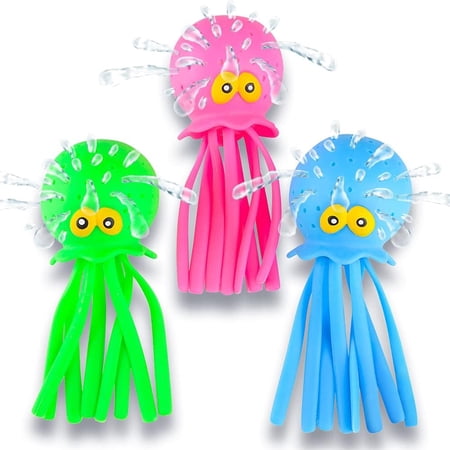 ArtCreativity Octopus Water Balls Rubber Kids Bath Pool Toys, Set of 3
