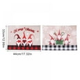 thumbnail image 4 of Christmas Buffalo Check Classic Plaid Placemat,Santa Claus Printed Placemats for Dining Table Linen Cotton Heat-Insulation Placemat for Holiday Xmas Party Table Decorations, 4 of 4