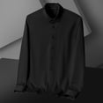 thumbnail image 5 of JTieacloth Business Casual Shirt Men's Dress Shirts Solid Long Sleeve Stretch Formal Shirt Business Casual Button Down Shirts Black, 5 of 6