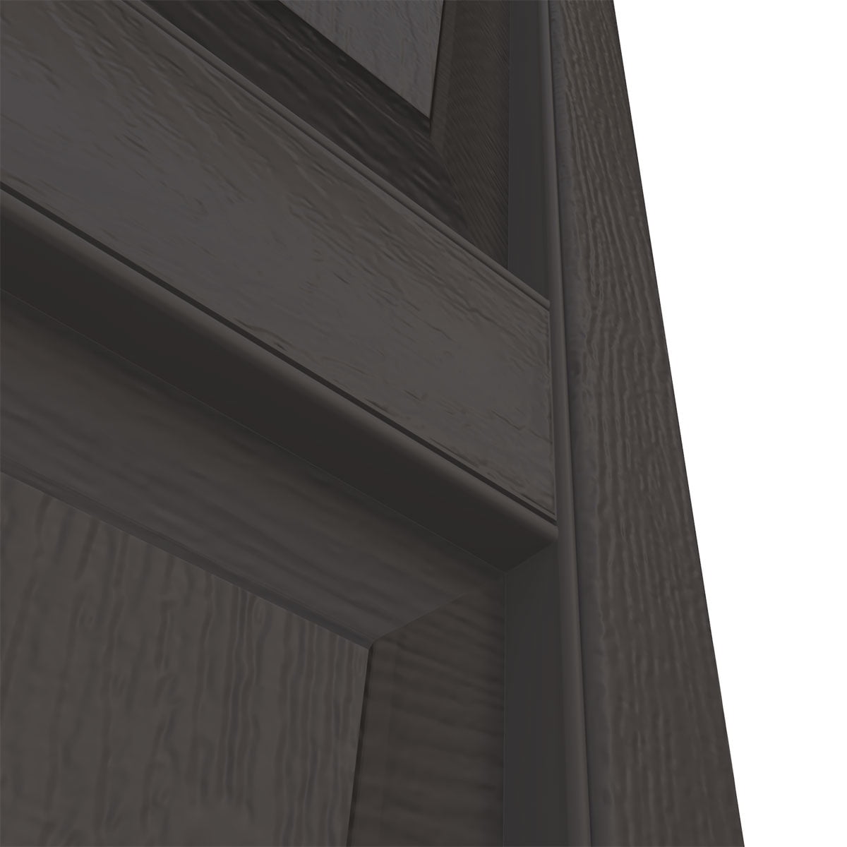 Ekena Millwork 12"W x 39"H Mid-America Vinyl, Standard Size Williamsburg Double Panel Shutters, w/Installation Shutter-Lok's & Matching Screws (Per Pair), 018 - Tuxedo Grey