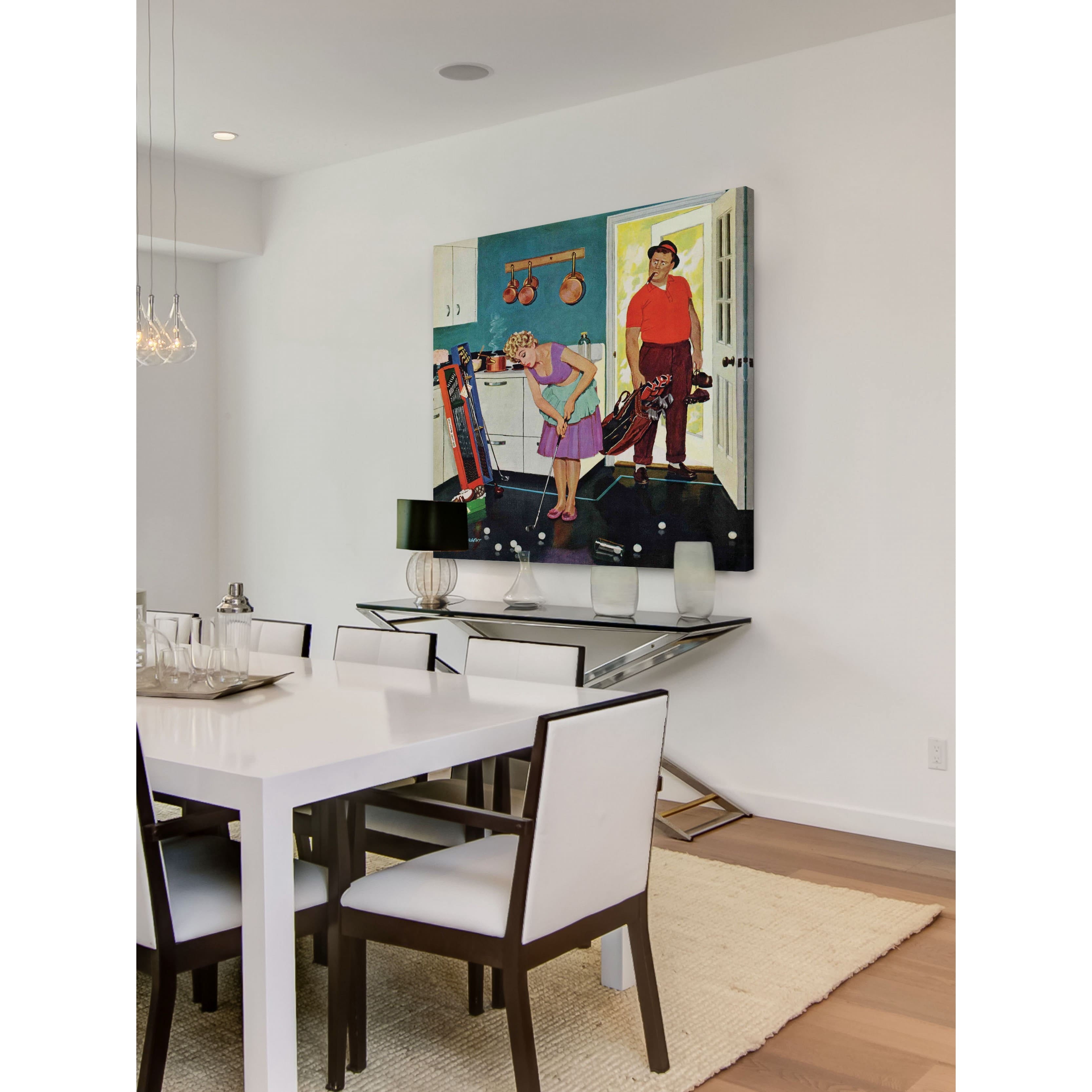 Marmont Hill Putting Around in the Kitchen by Richard Sargent Painting Print on Canvas