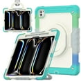 thumbnail image 2 of for iPad Pro 13 inch Case (M4 2024/M5 2025), 360 Rotating Shockproof Cover with Stand, Handle, Shoulder Strap, Rainbow Blue, 2 of 7