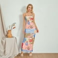 thumbnail image 6 of Lamuusaa Women's Summer Long Slip Dress Floral Fish Print Sleeveless Strap Slim Ankle Length Dress, 6 of 7