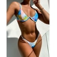 thumbnail image 2 of Hinvhai Womens swimsuits clearance,Women Bandeau Bandage Bikini Set Push-Up Brazilian Swimwear Beachwear Swimsuit Blue L(L), 2 of 6