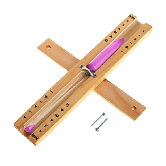 15 Sauna Sand Timer Wall Mounted Rotating Wooden with Natural Red Cedar Heat Design for Home Spa Rooms