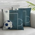 thumbnail image 3 of Orinice Soccer Ball Graphic Decorative Cushion Cover for Home Couch Sofa, Short Plush Pillow Case for Men Women Boy Girl, Pack of 1 24x24in, 3 of 5