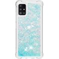 thumbnail image 2 of Compatible with Samsung Galaxy A51 5G Case Glitter Luxury Cute Love Liquid Quicksand Clear TPU Girls Women Stylish Bumper Shockproof Protective Case for Samsung Galaxy A51 5G Star Blue YB, 2 of 12