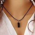 thumbnail image 3 of Grandest Birch Reiki Chakra Healing Natural Quartz Hexagonal Pointed Charm Pendant Necklace Alloy, Faux Leather, Natural Quartz Bl, 3 of 8