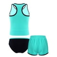 thumbnail image 2 of Alvivi Kids Girls 3 Piece Tankini Swimsuit Crop Top Bottom Shorts Bathing Suit, 2 of 7