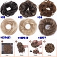 thumbnail image 6 of HAIRRO 100% Human Hair Scrunchies, Straight/Curly Messy Bun Hairpiece Extensions Wedding Hair Pieces for Women Messy Bun Real Hair Updo Donut Chignons, 6 of 12