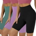 thumbnail image 1 of VALANDY Women's High Waist Biker Yoga Workout Shorts, 3-Pack, 1 of 1
