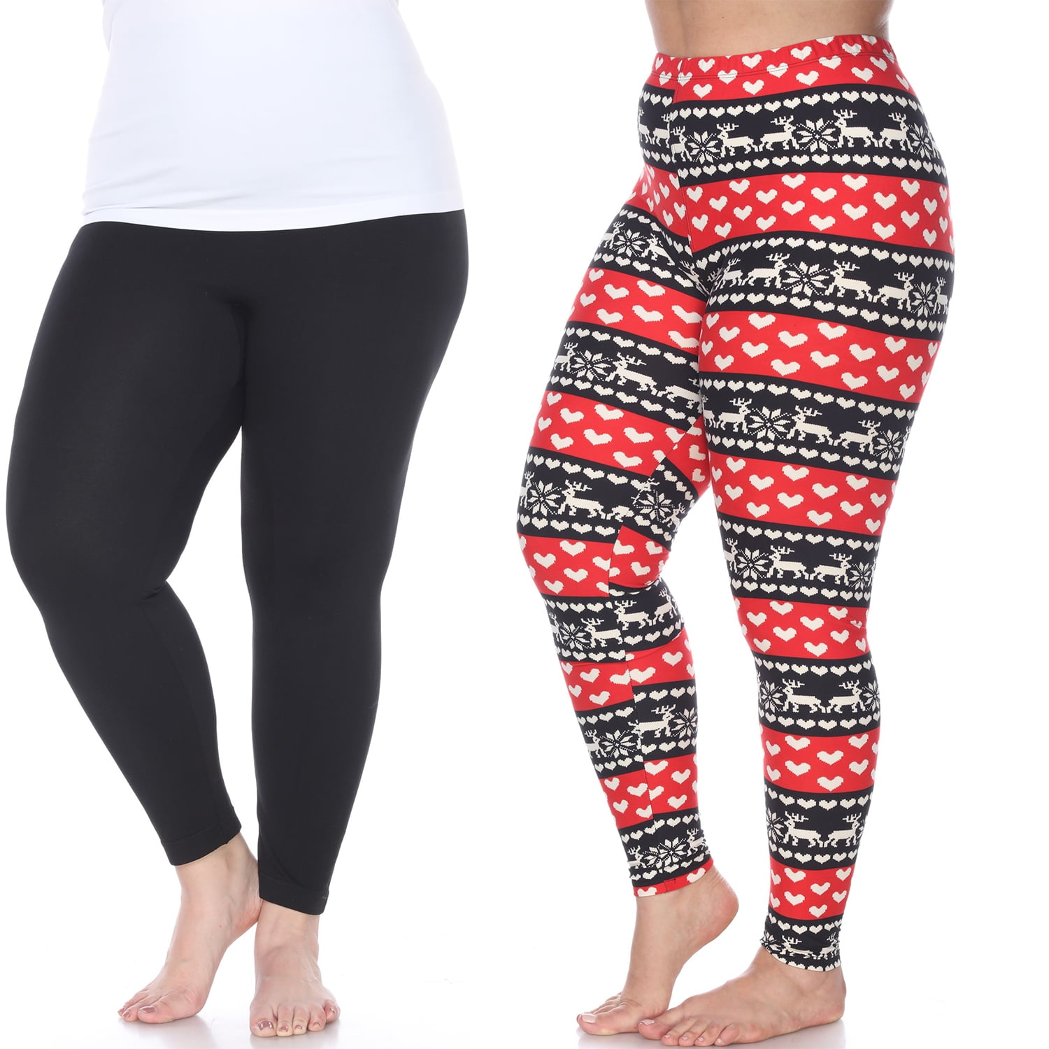 Pack of 2 Solid Leggings - Walmart.com