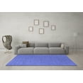 thumbnail image 3 of Ahgly Company Machine Washable Indoor Rectangle Solid Blue Modern Area Rugs, 3' x 5', 3 of 4