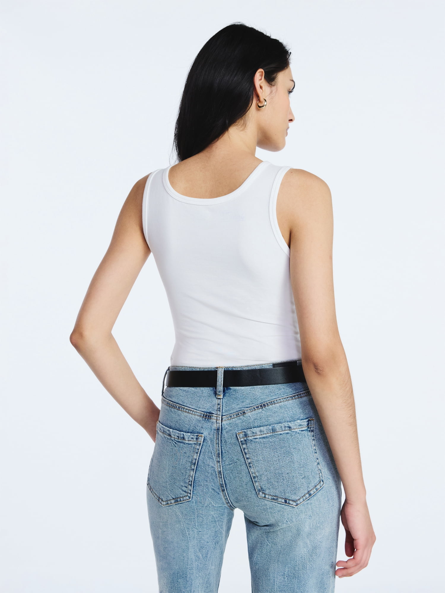 Scoop Women’s Square Neck Tank Top, Sizes XS-XXL