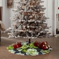 thumbnail image 4 of Sikiie Teal floral elegance Christmas Tree Skirt, Christmas Tree Decorations, Christmas Decor, Tree Mat Decoration(30-48IN)-36", 4 of 6