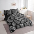 thumbnail image 3 of Manfei Minimalist Leaves Boy Girl 7pcs Bedding Comforter Set,Botanical Plants Queen Bedding Sets Super Cozy,Vintage Aesthetic Queen Sheet Sets,Super Cozy Room Decor,Reversible, 3 of 8