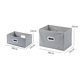 thumbnail image 3 of Caja de almacenamiento de ropa con asa, caja plegable de tela no tejida para guardarropa en el hogar, gris, 3 of 4