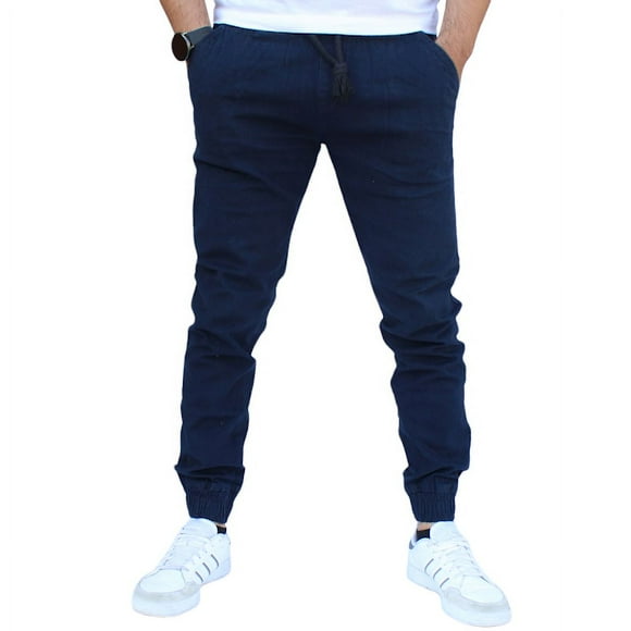 Jogger de gabardina John Silver Corte skinny color azul marino