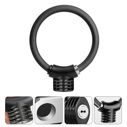 MLINS 1pc Lock Steel Cable Lock Ring Shaped Security Lock Bike Anti-theft Lock