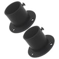 thumbnail image 1 of DEEPCRAFF 2 Pcs Support de Tringle de Placard en Acier Inoxydable Noir Bride Ronde Accessoire de Garde-Robe DIY Passionnés, 1 of 8