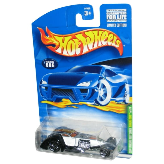 Hot Wheels 2001 Treasure Hunt 6/12 Silver Hammered Coupe Toy Car #006
