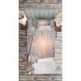thumbnail image 3 of Ambesonne Winter Quilted Bedspread Set 2 Pcs, City Park Sunset Forest, Twin Size, Umber White Orange, 3 of 3