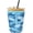 Blue Shark Print, variant on Reusable Insulated Neoprene Iced Coffee Sleeves for Iced Coffee Cups, Coffee Coolies sleeves for Iced & Hot Drinks Brown Coffee Beans,L(32oz)