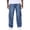 Dark Blue, variant on Men's Stretch Denim Cargo Pants Multi-Pocket Loose Straight Leg Casual Work Jeans, Classic Blue Fashion Trousers Dark Blue,S