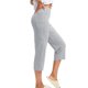 thumbnail image 3 of MKLEKYY Leggings para mujer Pantalones 3/4 ligeros para mujer Pantalones casuales holgados con bolsillos Pantalones casuales Pantalones de tela suave y cómodo Pantalones de yoga Pantalones deportivos, 3 of 4