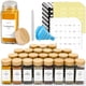 thumbnail image 1 of Frascos de vidrio para especias NEGANY, 36 unidades con tapas de bambú, 120 ml, 1 of 7