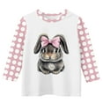 thumbnail image 3 of Delliss Girls Fashion T Shirts Crew Neck Short Sleeve Graphic Tees Rabbit Print Shirts Summer Top 3-12 Years, 3 of 4